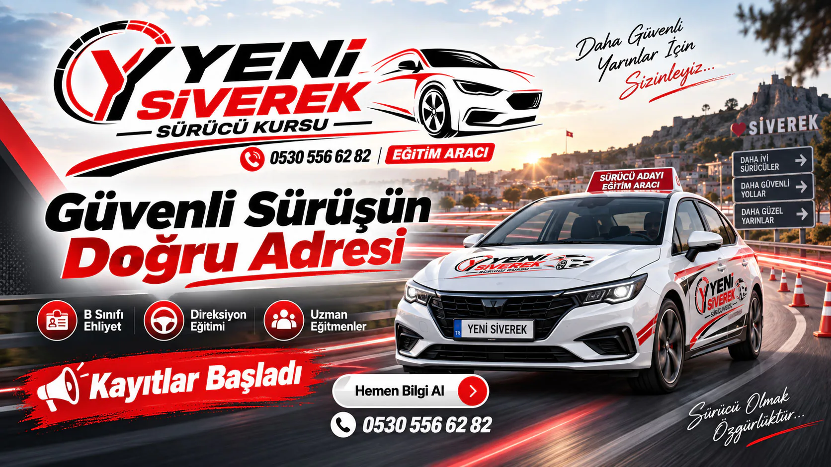 Güvenli sürüşün doğru adresi: Siverek manzarasında Yeni Siverek eğitim aracı. Kayıtlar başladı; bilgi için 0530 556 62 82.